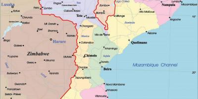 Политичка карта места мозамбика