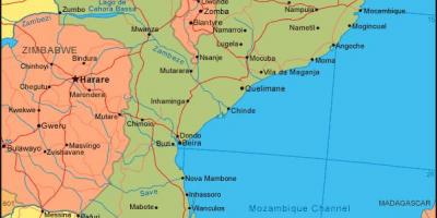 Мапа обале Мозамбика 